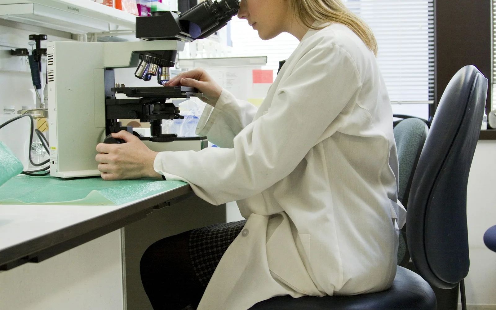 Healthcare professional reviewing evidence in a secure AI-assisted environment